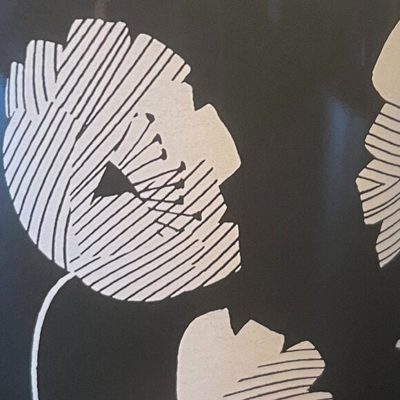 TABITHA BROWN Floral Black and White Poppies Stoneware Coffee Tea Cup Mug - Picture 6 of 9